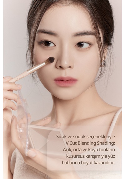 Dasique  Doğal Gölgelendirme Sunan 3'lü Kontür Paleti V Cut Blending Shading 02 Cool Blending
