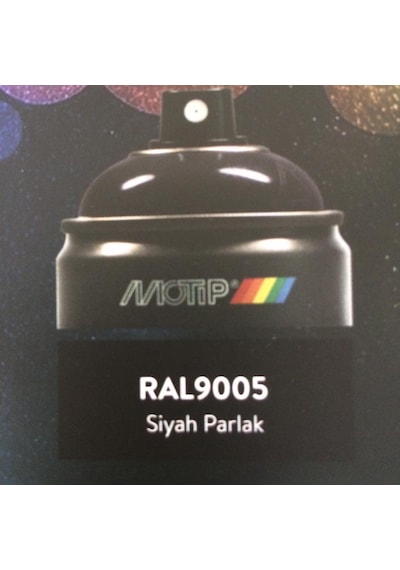 Motip Carat 400 ML Ral 9005 Parlak Siyah Akrilik Sprey Boya