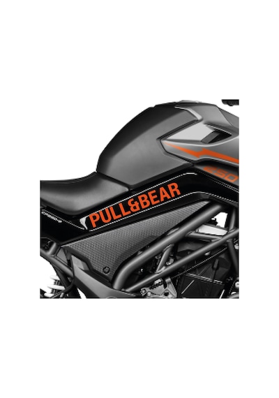 Cfmoto 250 Nk Pull&bear Orta Şase Tasarım Motosiklet Sticker Etiket Modeli Turuncu