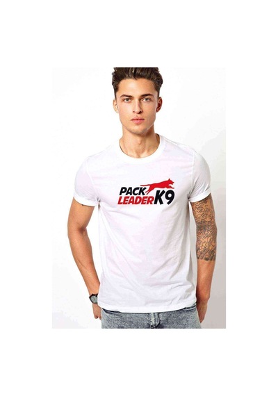 Pack Leader K9 Baskılı Beyaz Erkek Tshirt