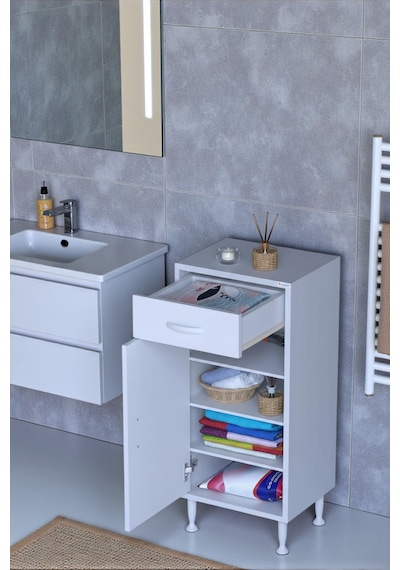 Eliusta Rose 40 Cm Beyaz 1 Çekmeceli Banyo Mutfak Dolabı 4 Bölmeli 3 Raflı Çok Amaçlı Dolap 40x88x32,5 Cm Beyaz Eliusta Rose 40 Cm Beyaz 1 Çekmeceli Banyo Mutfak Dolabı 4 Bölmeli 3 Raflı Çok Amaçlı Dolap 40x88x32,5 Cm Beyaz