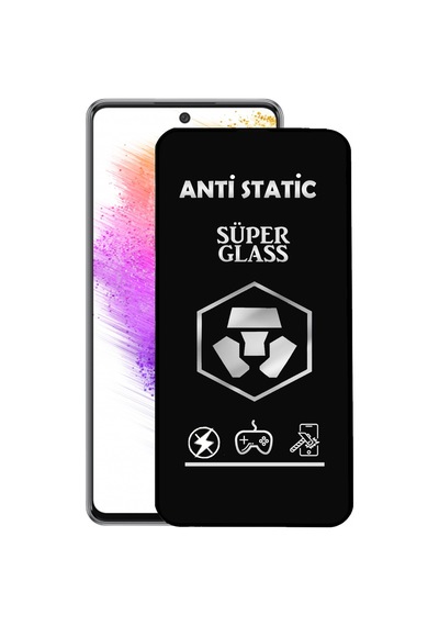 Samsung Galaxy A73 ile Uyumlu Tam Kaplayan Anti Statik Dayanıklı Süper Cam Ekran Koruyucu