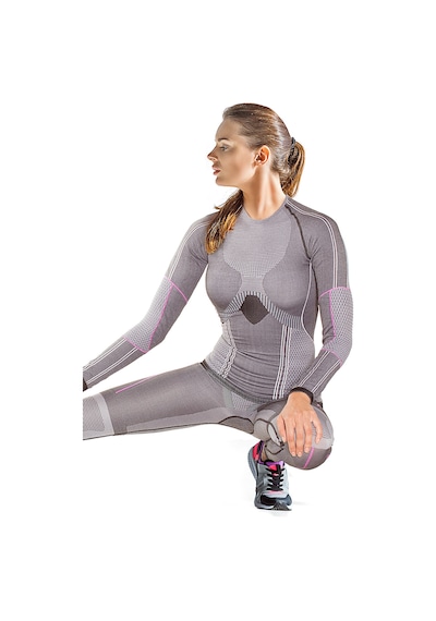 Miofit Kadın Running Power Fit Uzun Kollu Dikişsiz Spor Tişört Pembe