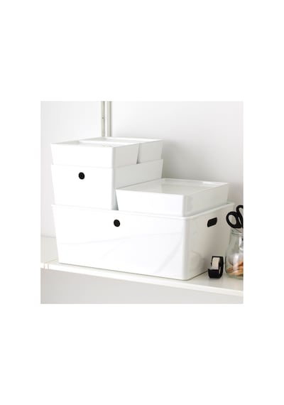 Ikea Kuggıs Kapaklı Depolama Kutusu 26 X 35 X 15 Cm Beyaz