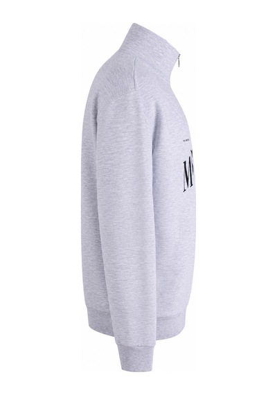 Trender Marseılle Yarım Fermuarlı Gri Erkek Sweatshirt 27kdt1000002