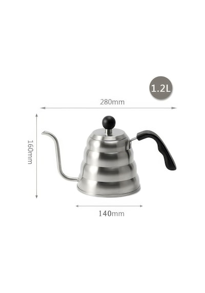 Wf 1,2 L Çelik Barista Filtre Kahve Demleme İbriği Drip Kettle Cin372 Beyaz - Çok Renkli
