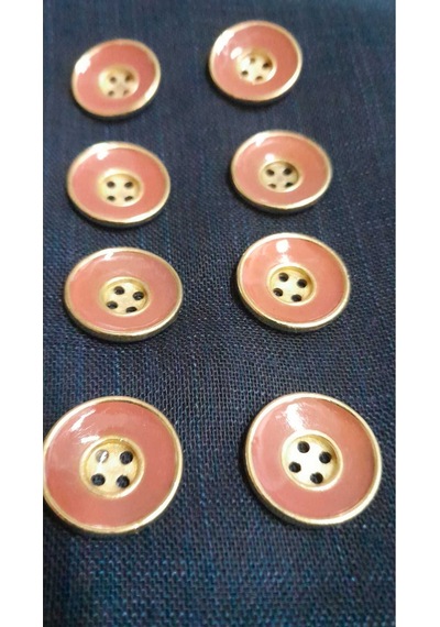 Altın Kaplama Mınelı Metal Düğme 30 Boy 20 Mm 8 Adet