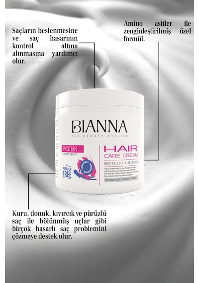 Saç Kremi Proteinli Güçlendirici Ve Onarıcı Saç Bakım Kremi - 500ml Saçkrem