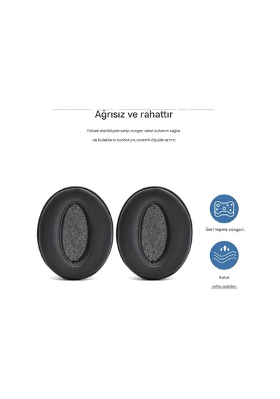Sennheiser İle Uyumlu Kulaklık Pedi Hd450bt Hd458bt Hd350bt Hd4.50bt Hd4.50btnc Hd4.50se Hd4.40bt Hd4.30g Hd4.20s Hd400s İçin Yedek Kulak Yastığı,hafızalı Köpük,yumuşak Pu Deri
