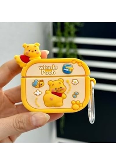 Airpods Pro-pro2 İle Uyumlu Oyuncak Tasarımlı Kalın Silikon Koruyucu Kılıf - Winniesarı