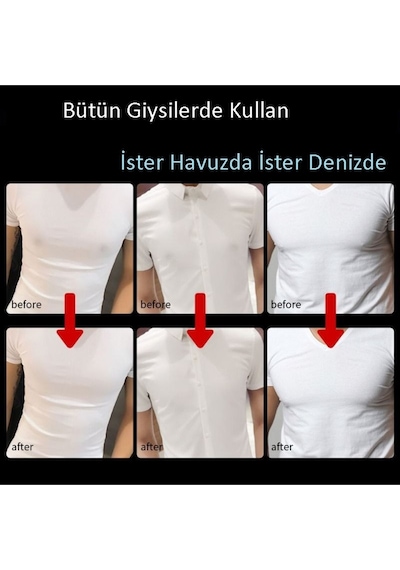10 Adet Erkek Suya Dayanıklı Göğüs Meme Ucu Kapatıcı Koruyucu Gizleyici Pedi Ten Bandı