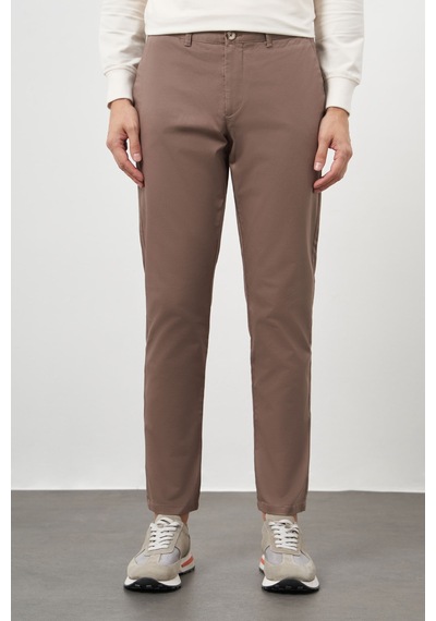 Morven Erkek Kahve Pamuk Yan Cep Slim Fit Chino Pantolon 25ks003001400 Kahve