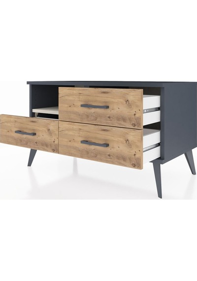 Hyperion Şifonyer Tek Raflı 3 Çekmeceli 88x44x48 Antrasit-aytaşı/çam Aytaşı/çam Hyperion Şifonyer Tek Raflı 3 Çekmeceli 88x44x48 Antrasit-aytaşı/çam Aytaşı/çam