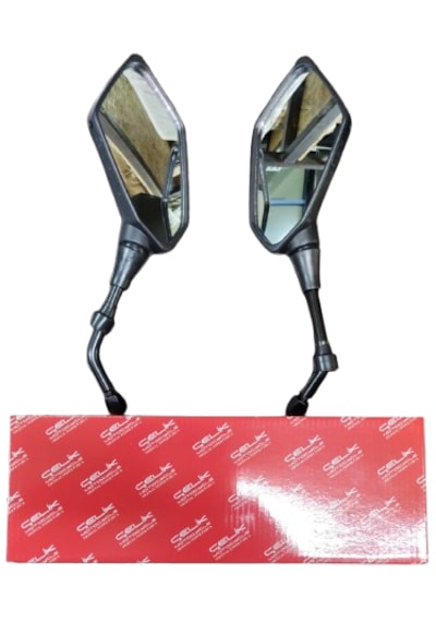 Çelik 8mm M8 Motosiklet Aynası Takımı - Honda, Scooter, Mondial Uyumlu Siyah Evrensel Model 8 MM