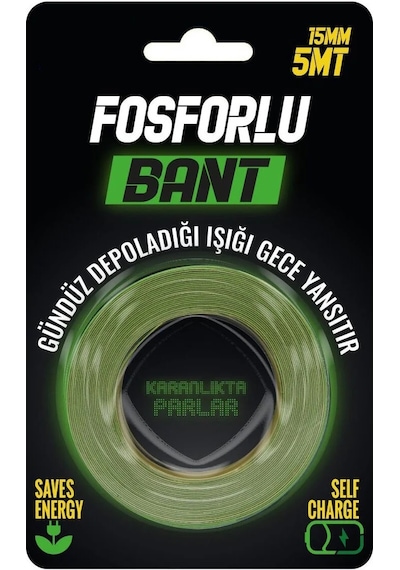 Fosforlu Bant 15 MMx5mt Reflektör Şerit Bant