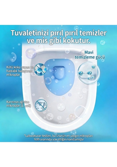 Manyetik Duvara Monte Tek Kullanımlık Tuvalet Fırçası Seti 360 Esnek Sünger Başlıklı Wc Klozet Te Beyaz