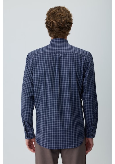 Morven Erkek Lacivert Trend Kareli Dynamic Fit Gömlek 26ks004002200 Lacivert