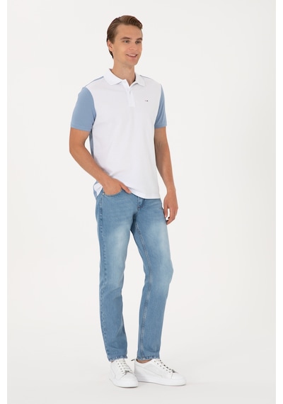 U.S. Polo Assn. Erkek Regular Fit Mavi Polo Yaka Tişört 50306790-VR036