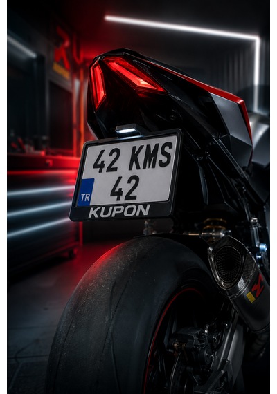 Kupon Yazılı Motosiklet Plakalık