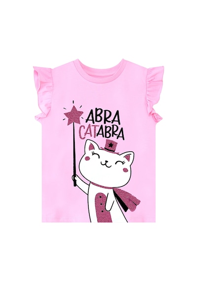 Abra Catabra Fırfırlı Kız Çocuk Yazlık T-Shirt Şort Takım