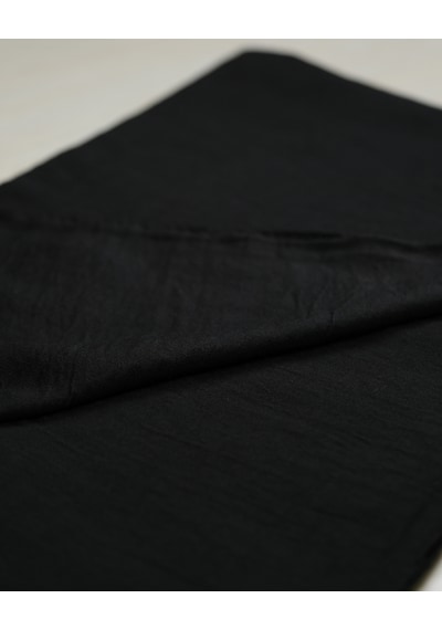 Luluscarf Rami Pamuk Düz Renk Yumuşak Tesettür Şal Siyah