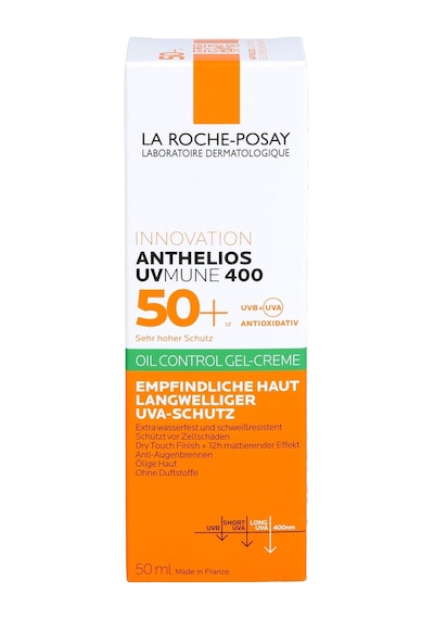 La Roche-posay Innovation Anthelios Uv Mune 400 50+ Oil Control Gel Creme Ultra Long Uva Protection Sans Parfum 50 Ml