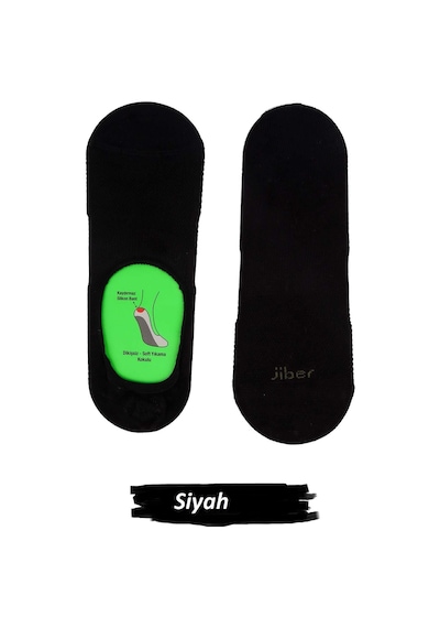 Jiber Erkek Bambu Likralı Babet Çorap 7000 - 6 Adet Siyah