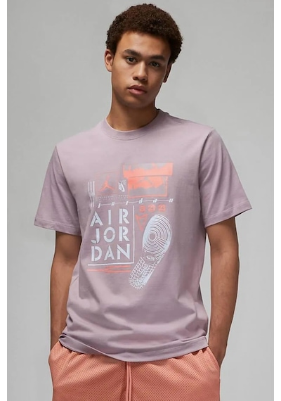 Nike Jordan Brand Graphic Tee Grafik Baskılı Erkek Tişört Mor