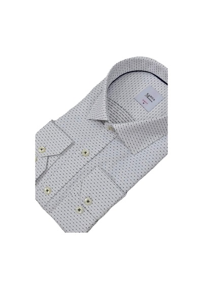 Erkek Puantiyeli Slim Fitt Uzun Kol Gömlek 2403 Bgl-st04376 Siyah