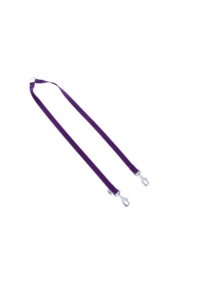 Doggie Dokuma Çift Köpek Gezdirme Aparatı Medium Mor 2x60-60 Cm Mor