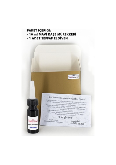 10 Ml Kaşe Mürekkebi, Flash Kaşe Mürekkebi- Mavi Çok Renkli
