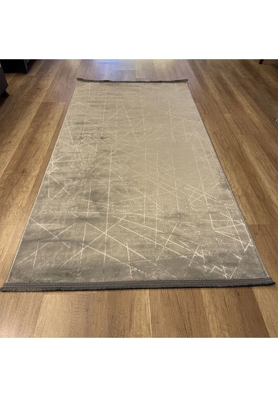 Hoom Rugs Cotton 1141 Gri Yıkanabilir Antibakteriyel Modern Halı Gri