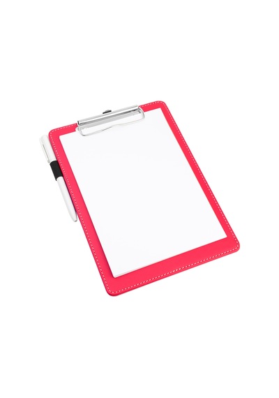 Sekreterlik,a5 Küçük Boy,kapaksız,a5 Clipboard Vegan Suni Deri,17,5x24,5 Cm.,fuşya/pembe