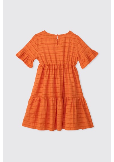 Panço Kız Çocuk Oranj Elbise 2611gk26050 Turuncu