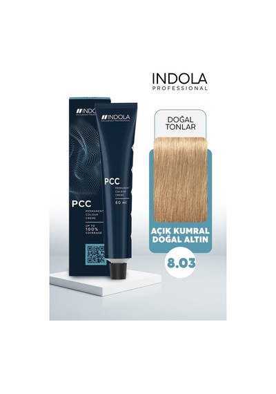 Indola Pcc 8.03 Açık Kumral Doğal Altın 60 Ml Saç Boyası