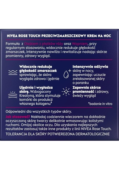 Aqua Rose Kırışıklık Karşıtı Gece Yüz Bakım Kremi 50ml, Kalsiyum, İnce Çizgi Görünümü, Sıkı Cilt 2 Pa