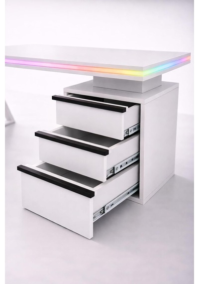 Bilgisayar Masası + Rgb Led 170 77 65 Cm Kumandalı Ve Telefon Kontrollü Çok Renkli