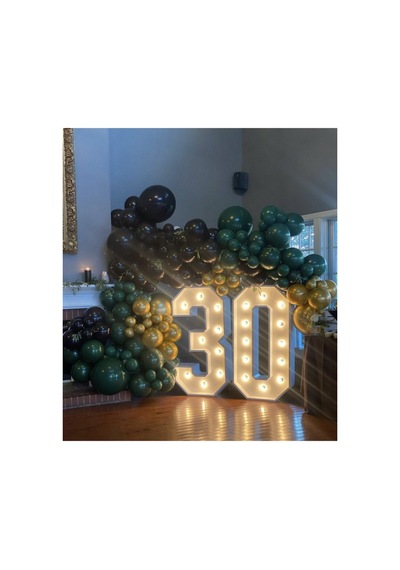 Krom Gold Koyu Yeşil Ve Siyah Balon Zinciri 100 Adet Mix