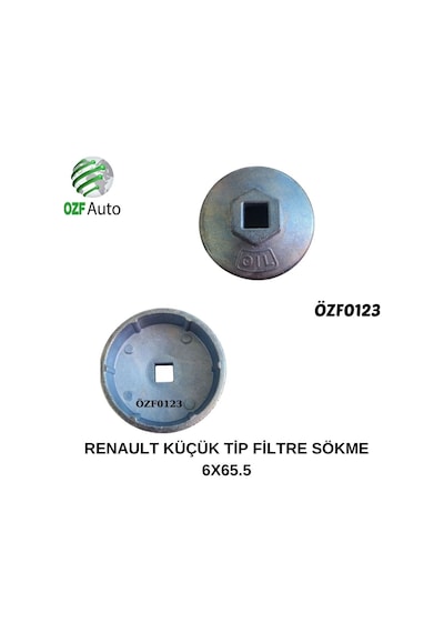 Özf0123 Filtre Sökme Aparatı Reno Renault Küçük Döküm 6 Köşe 65.5 Mm