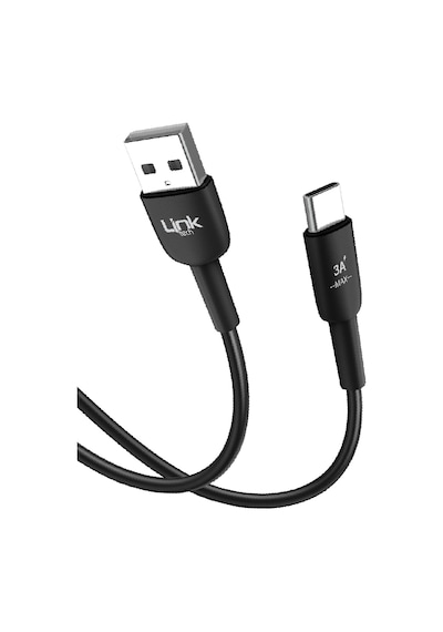 Linktech K602 Safe Type-C USB PD 3A 1 Metre Şarj Kablosu Siyah