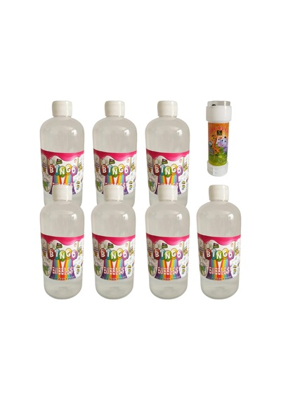 7 Adet Köpük Baloncuk Likiti Yedek Baloncuk Solüsyon 500 Ml Tabanca Köpük + 1 Adet Mini Köpük Oyunu