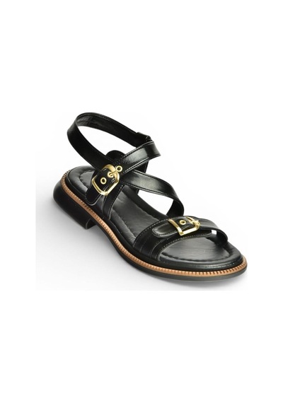 Fox Shoes Y996062509 Siyah Toka Detaylı Kadın Sandalet