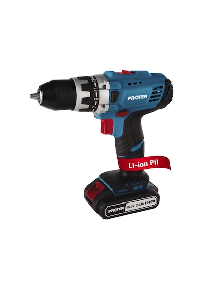 Proter PST 418 SL 18V 2 Ah Li-ion Çift Akülü Matkap Vidalama