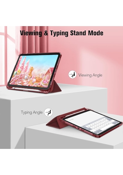 Apple Uyumlu iPad Air 11inç M2/m3 2025-2024 Kılıf Flip Cover Kalem Bölmeli Pc Case Kılıf