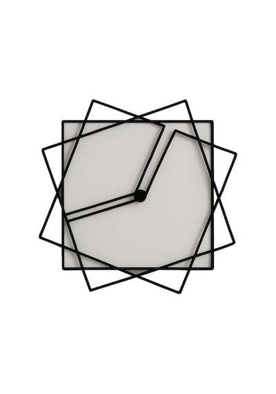 Geometrik Duvar Saati-fibrika Store Siyah