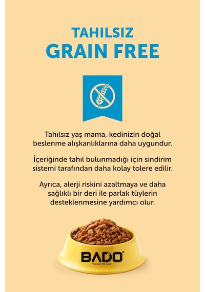 Bado Gurme Yaş Yetişkin Kedi Maması Somonlu 85 Gr 6 Adet