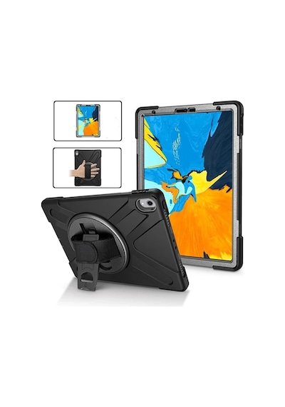 Apple iPad Uyumlu, Pro 11 İnch 2021-2020-2018 3 Katmanlı Standlı Zırh Kılıf- 5775