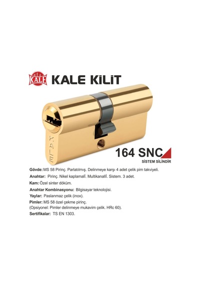 164 Snc Bilyalı 68 Mm -3 Anahtarlı Barel Çelik Kapı Göbeği