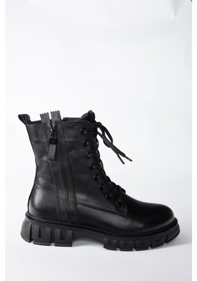 Fox Shoes Siyah Hakiki Deri Günlük Kadın Postal Bot N555102803 Siyah