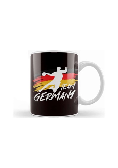 Handball Team Germany Flag Handballer Ball Sports Player Kupa Bardak Porselen Karışık